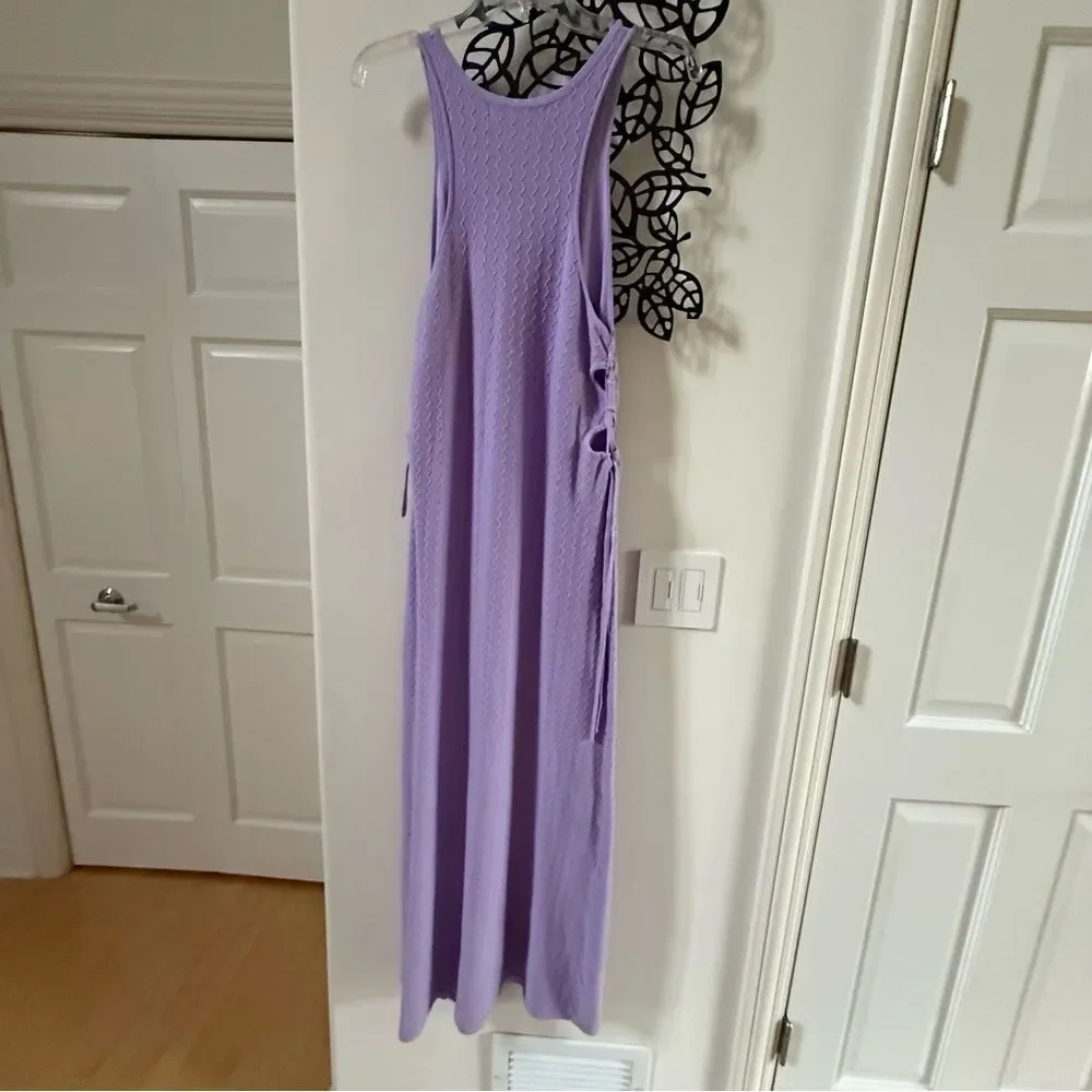 Free People Beach Eve Sweater Maxi Dress in Purple M